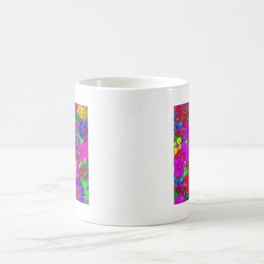 Schönes Phantastisches Blumenmuster Kaffeetasse (Mittel)