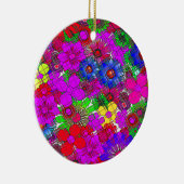 Schönes Phantastisches Blumenmuster Keramik Ornament (Rechts)