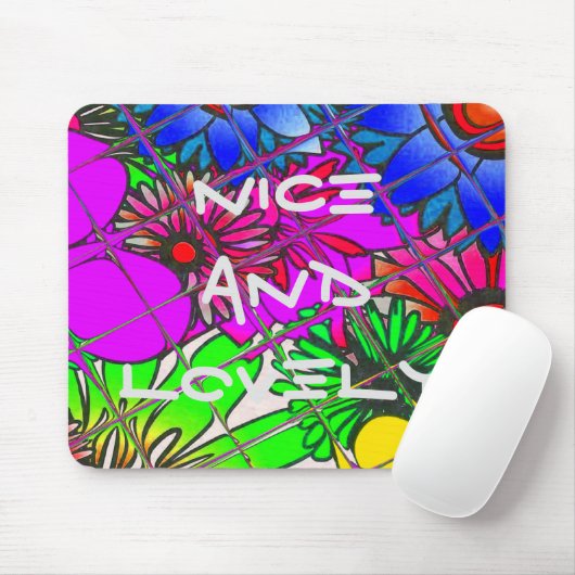 Schönes Phantastisches Blumenmuster Mousepad (Mit Mouse)