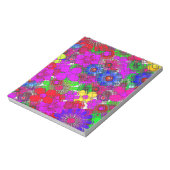 Schönes Phantastisches Blumenmuster Notizblock (Rotiert)