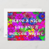 Schönes Phantastisches Blumenmuster Postkarte (Vorne/Hinten)