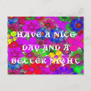 Schönes Phantastisches Blumenmuster Postkarte