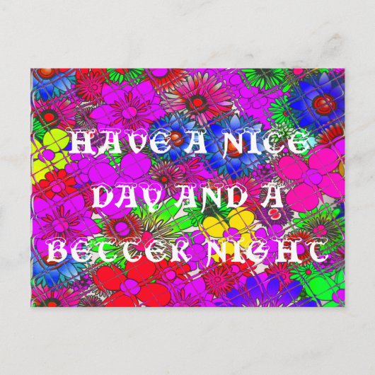 Schönes Phantastisches Blumenmuster Postkarte (Vorderseite)