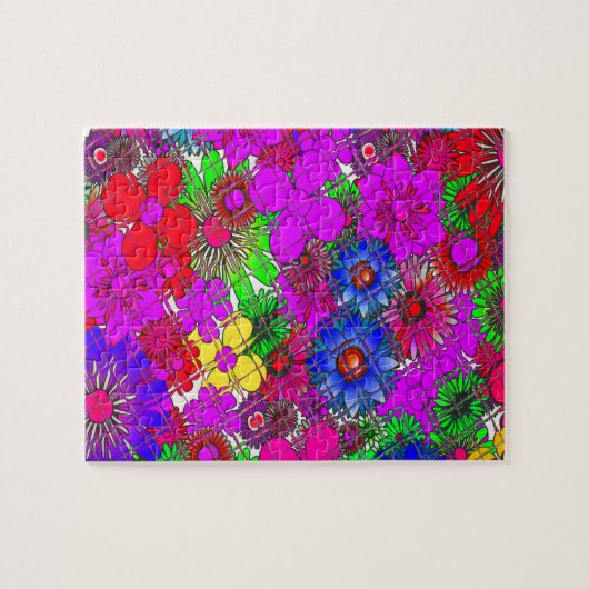 Schönes Phantastisches Blumenmuster Puzzle (Horizontal)