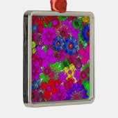 Schönes Phantastisches Blumenmuster Silbernes Ornament (Rechts)