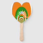 Schönes Phantastisches Cricket Indien Fächer (Rückseite)