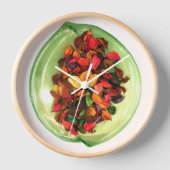 Schönes, phantastisches Design der Rose Wanduhr (Vorderseite)