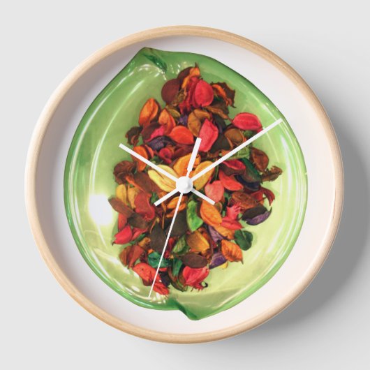 Schönes, phantastisches Design der Rose Wanduhr (Vorderseite)