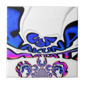 Schönes, Phantastisches Design von USA Fun Text Ar Fliese (Vorderseite)