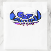 Schönes, Phantastisches Design von USA Fun Text Ar Ovaler Aufkleber (Tasche)