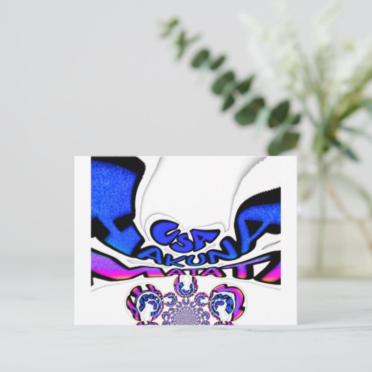 Schönes, Phantastisches Design von USA Fun Text Ar Postkarte (Stehend Vorderseite)