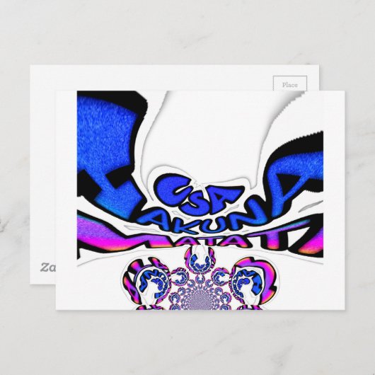 Schönes, Phantastisches Design von USA Fun Text Ar Postkarte (Vorne/Hinten)