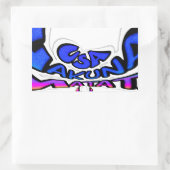 Schönes, Phantastisches Design von USA Fun Text Ar Rechteckiger Aufkleber (Tasche)