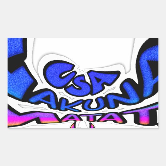 Schönes, Phantastisches Design von USA Fun Text Ar Rechteckiger Aufkleber (Vorderseite)