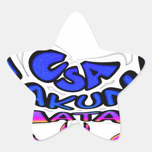 Schönes, Phantastisches Design von USA Fun Text Ar Stern-Aufkleber (Vorderseite)