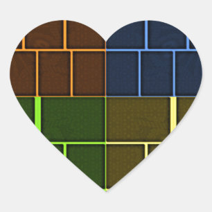 Schönes Phantastisches geometrisches Design Herz-Aufkleber