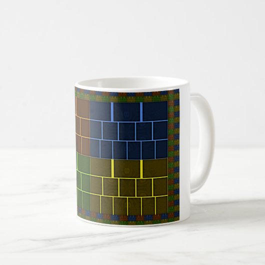 Schönes Phantastisches geometrisches Design Kaffeetasse (VorderseiteRechts)