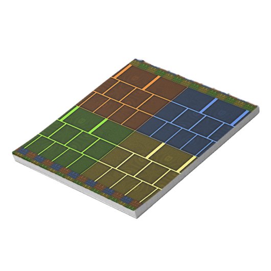 Schönes Phantastisches geometrisches Design Notizblock (Rotiert)