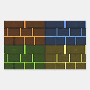 Schönes Phantastisches geometrisches Design Rechteckiger Aufkleber