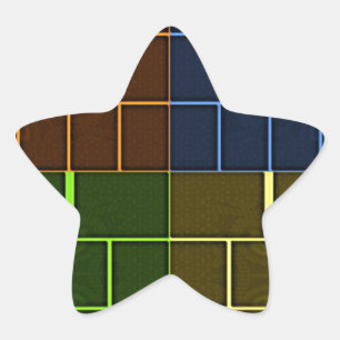 Schönes Phantastisches geometrisches Design Stern-Aufkleber