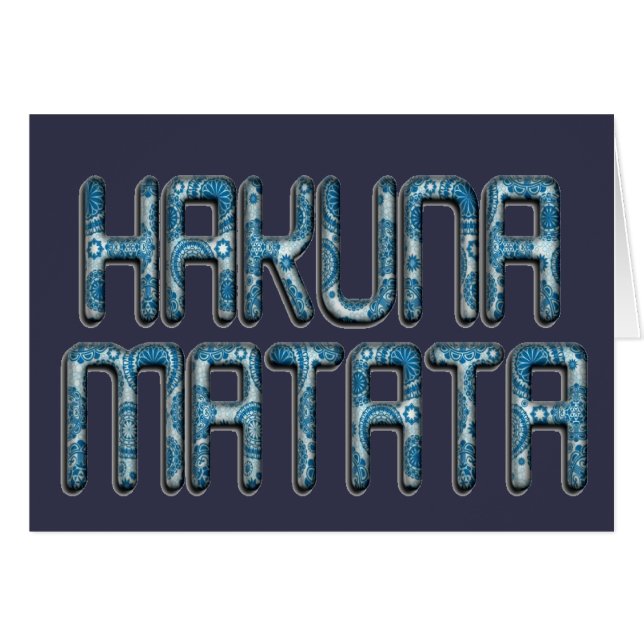 Schönes phantastisches Hakuna Matata Swahili Zitat (Vorderseite (Horizontal))