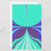 Schönes phantastisches Lila Cyan Motiv Design Briefpapier (Vorne/Hinten)