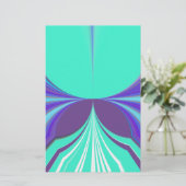 Schönes phantastisches Lila Cyan Motiv Design Briefpapier (Stehend Vorderseite)