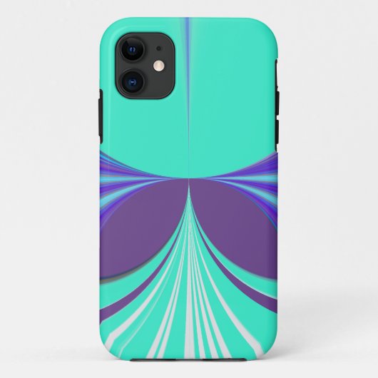 Schönes phantastisches Lila Cyan Motiv Design Case-Mate iPhone Hülle (Rückseite)