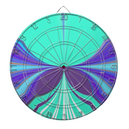 Schönes phantastisches Lila Cyan Motiv Design Dartscheibe (vorne)