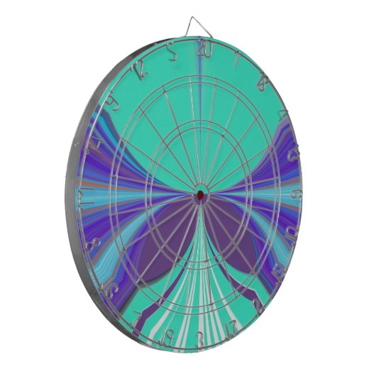 Schönes phantastisches Lila Cyan Motiv Design Dartscheibe (Vorderseite Links)