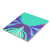 Schönes phantastisches Lila Cyan Motiv Design Fliese (Seite)