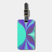 Schönes phantastisches Lila Cyan Motiv Design Gepäckanhänger (Vorderseite vertikal)