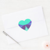 Schönes phantastisches Lila Cyan Motiv Design Herz-Aufkleber (Umschlag)