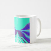 Schönes phantastisches Lila Cyan Motiv Design Kaffeetasse (VorderseiteRechts)