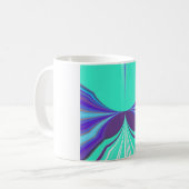 Schönes phantastisches Lila Cyan Motiv Design Kaffeetasse (Vorderseite Links)