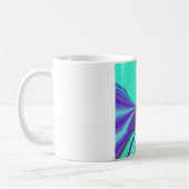 Schönes phantastisches Lila Cyan Motiv Design Kaffeetasse (Links)