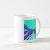Schönes phantastisches Lila Cyan Motiv Design Kaffeetasse (VorderseiteRechts)