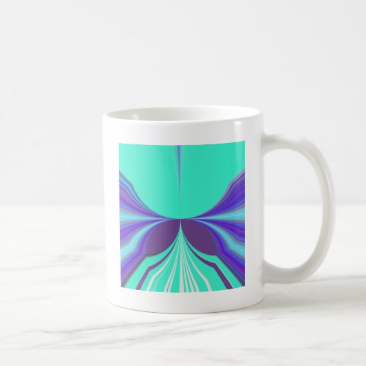 Schönes phantastisches Lila Cyan Motiv Design Kaffeetasse (Rechts)