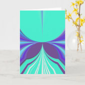 Schönes phantastisches Lila Cyan Motiv Design Karte (Gelbe Blume)