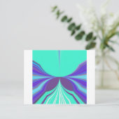 Schönes phantastisches Lila Cyan Motiv Design Postkarte (Stehend Vorderseite)