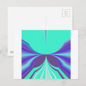 Schönes phantastisches Lila Cyan Motiv Design Postkarte (Vorne/Hinten)