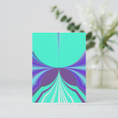 Schönes phantastisches Lila Cyan Motiv Design Postkarte (Stehend Vorderseite)
