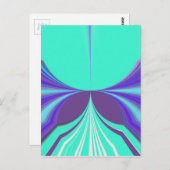 Schönes phantastisches Lila Cyan Motiv Design Postkarte (Vorne/Hinten)