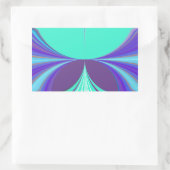 Schönes phantastisches Lila Cyan Motiv Design Rechteckiger Aufkleber (Tasche)