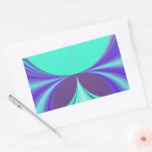 Schönes phantastisches Lila Cyan Motiv Design Rechteckiger Aufkleber (Umschlag)
