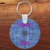 Schönes Phantastisches modernes Denim Design: Sonn Schlüsselanhänger (Vorderseite)