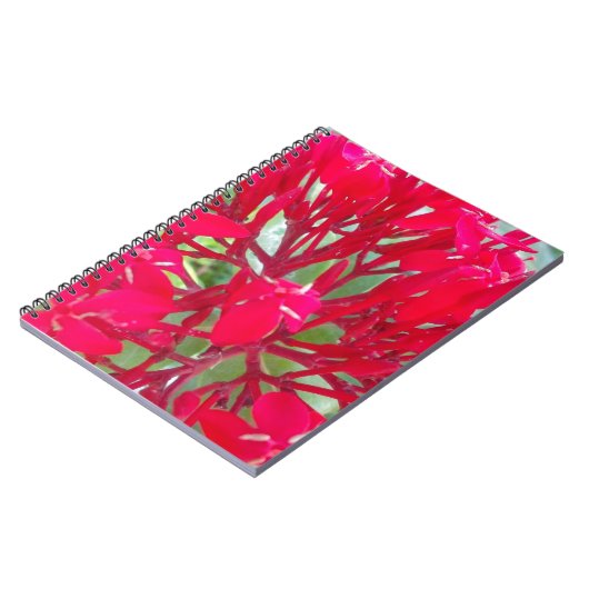 Schönes Phantastisches Red Blume Notebook Notizblock (Linke Seite)