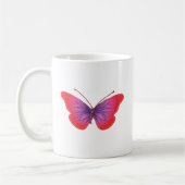 Schönes Phantastisches Rosa und lila Schmetterling Kaffeetasse (Links)