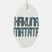 Schönes phantastisches Swahili-Textquotendesign Keramik Ornament (Rechts)