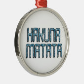 Schönes phantastisches Swahili-Textquotendesign Silbernes Ornament (Rechts)